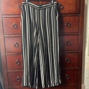 LOFT black and white wide leg pants